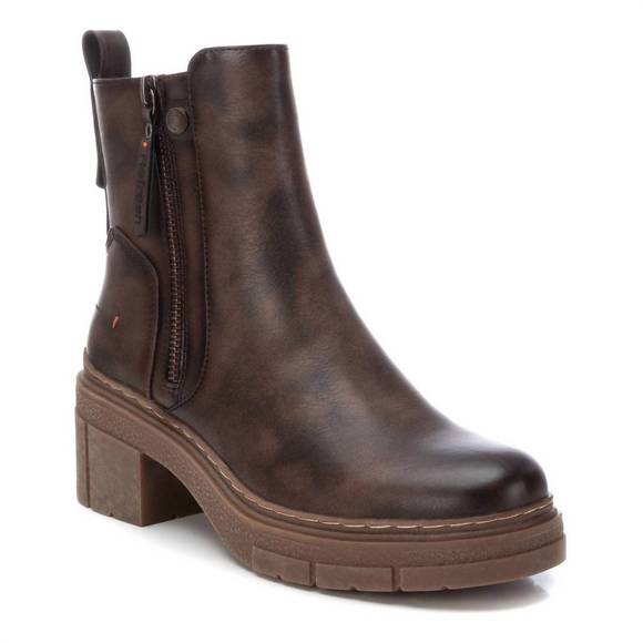 NEW XTI women's casual booties in brown - Picture 2 of 5